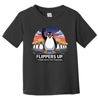 Flippers Up I Stand With Penguins Against Tariffs USA Toddler T-Shirt