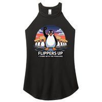 Flippers Up I Stand With Penguins Against Tariffs USA Women's Perfect Tri Rocker Tank