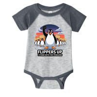 Flippers Up I Stand With Penguins Against Tariffs USA Infant Baby Jersey Bodysuit