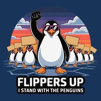 Flippers Up I Stand With Penguins Against Tariffs USA Infant Baby Jersey Bodysuit