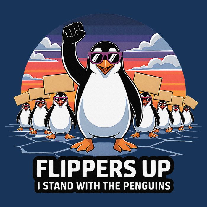 Flippers Up I Stand With Penguins Against Tariffs USA Infant Baby Jersey Bodysuit