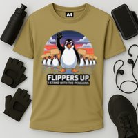 Flippers Up I Stand With Penguins Against Tariffs USA Performance Shirt