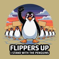 Flippers Up I Stand With Penguins Against Tariffs USA Performance Shirt