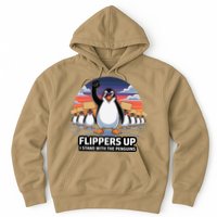 Flippers Up I Stand With Penguins Against Tariffs USA Hoodie