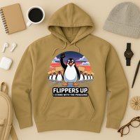 Flippers Up I Stand With Penguins Against Tariffs USA Hoodie