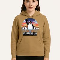Flippers Up I Stand With Penguins Against Tariffs USA Hoodie