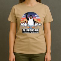 Flippers Up I Stand With Penguins Against Tariffs USA T-Shirt