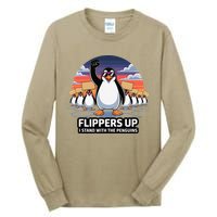 Flippers Up I Stand With Penguins Against Tariffs USA Tall Long Sleeve T-Shirt