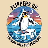 Flippers Up I Stand With The Penguins Drawstring Bag