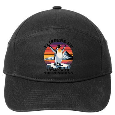 Flippers Up I Stand With The Penguins 7-Panel Snapback Hat