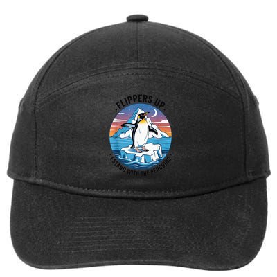 Flippers Up I Stand With The Penguins 7-Panel Snapback Hat