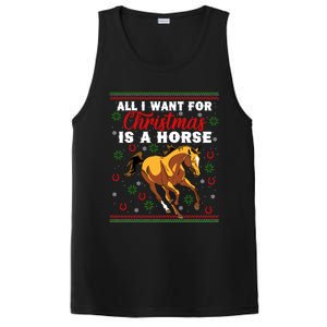 Funny Ugly I Want For Christmas Is A Horse Cute Gift PosiCharge Competitor Tank