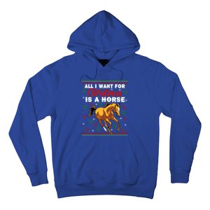 Funny Ugly I Want For Christmas Is A Horse Cute Gift Hoodie