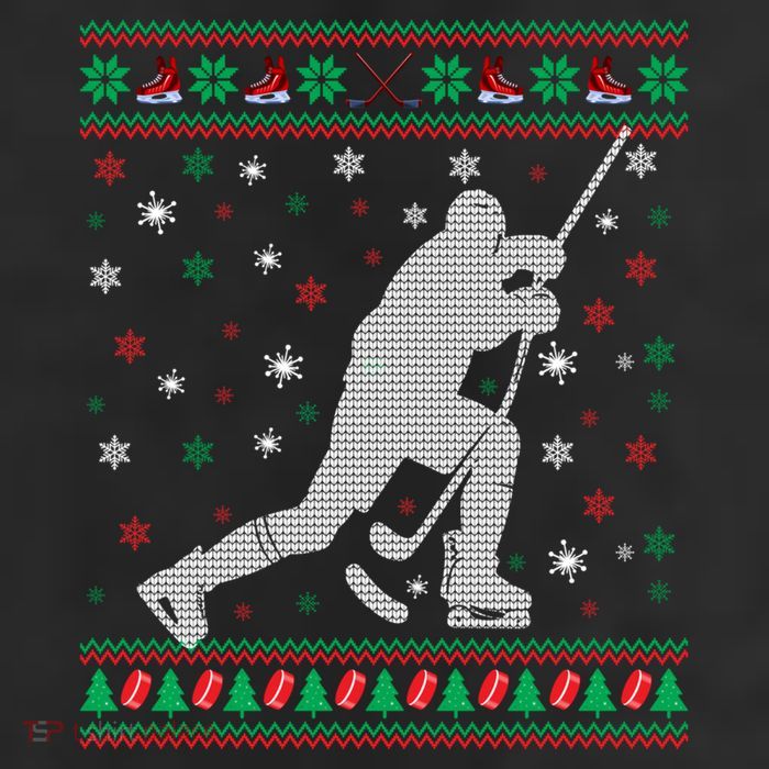 Funny Ugly Ice Hockey Christmas Tree Snowflakes Xmas Gift Cool Comfort Performance Bucket Hat