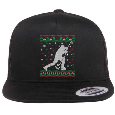 Funny Ugly Ice Hockey Christmas Tree Snowflakes Xmas Gift Flatbill Hat