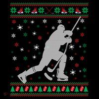 Funny Ugly Ice Hockey Christmas Tree Snowflakes Xmas Gift Flatbill Hat