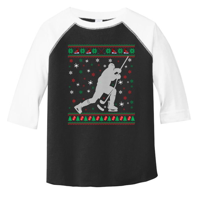 Funny Ugly Ice Hockey Christmas Tree Snowflakes Xmas Gift Toddler Fine Jersey T-Shirt