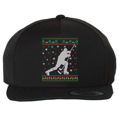 Funny Ugly Ice Hockey Christmas Tree Snowflakes Xmas Gift Wool Snapback Cap