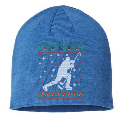 Funny Ugly Ice Hockey Christmas Tree Snowflakes Xmas Gift Sustainable Beanie