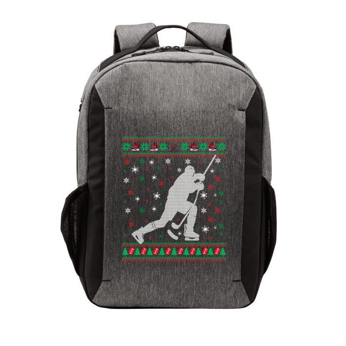 Funny Ugly Ice Hockey Christmas Tree Snowflakes Xmas Gift Vector Backpack