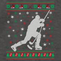 Funny Ugly Ice Hockey Christmas Tree Snowflakes Xmas Gift Vector Backpack