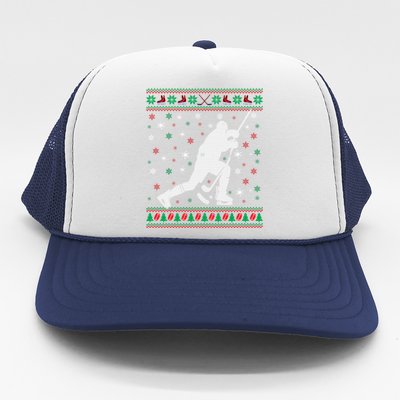 Funny Ugly Ice Hockey Christmas Tree Snowflakes Xmas Gift Trucker Hat