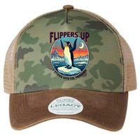 Flippers Up I Stand With The Penguins Legacy Tie Dye Trucker Hat