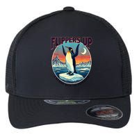 Flippers Up I Stand With The Penguins Flexfit Unipanel Trucker Cap