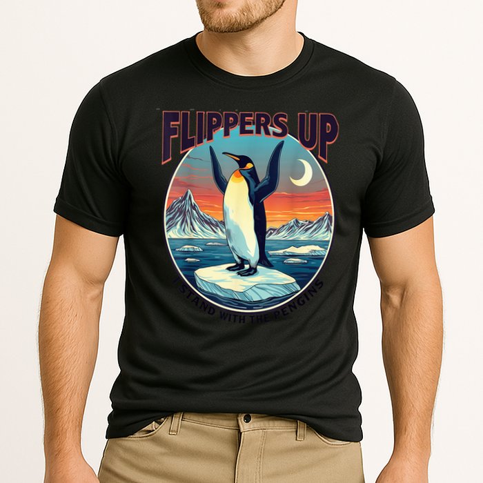 Flippers Up I Stand With The Penguins Performance Shirt