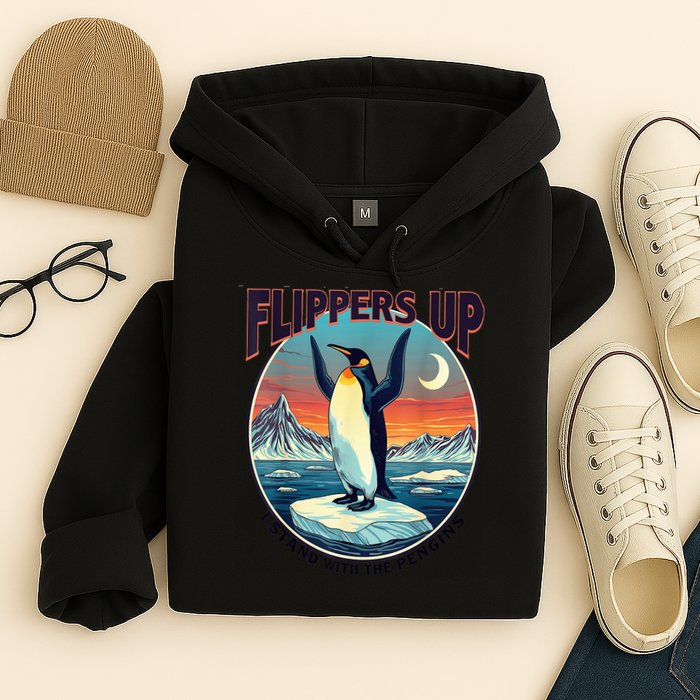 Flippers Up I Stand With The Penguins Hoodie