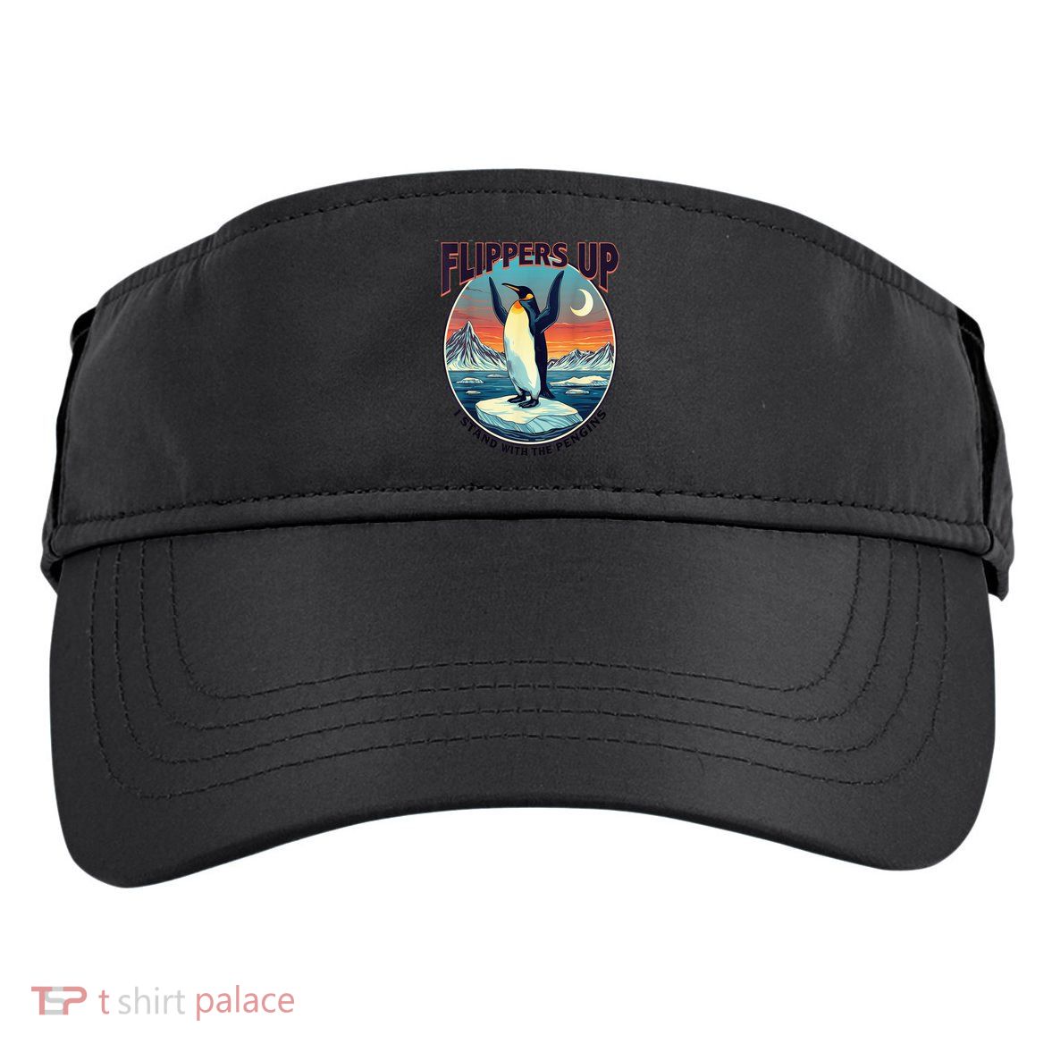 Flippers Up I Stand With The Penguins Adult Drive Performance Visor