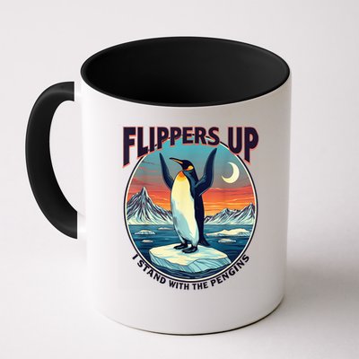 Flippers Up I Stand With The Penguins Mug