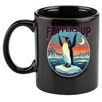 Flippers Up I Stand With The Penguins 11oz C Handle Ceramic Mug