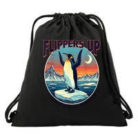 Flippers Up I Stand With The Penguins Drawstring Bag