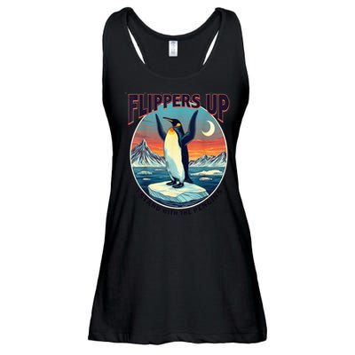 Flippers Up I Stand With The Penguins Ladies Essential Flowy Tank