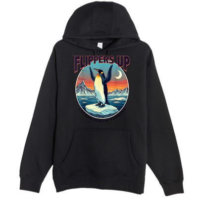 Flippers Up I Stand With The Penguins Premium Pullover Hoodie