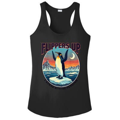 Flippers Up I Stand With The Penguins Ladies PosiCharge Competitor Racerback Tank