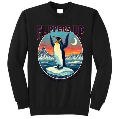 Flippers Up I Stand With The Penguins Tall Sweatshirt