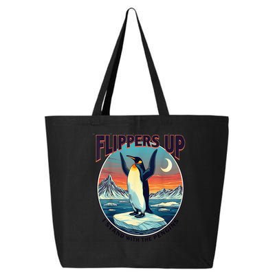 Flippers Up I Stand With The Penguins 25L Jumbo Tote
