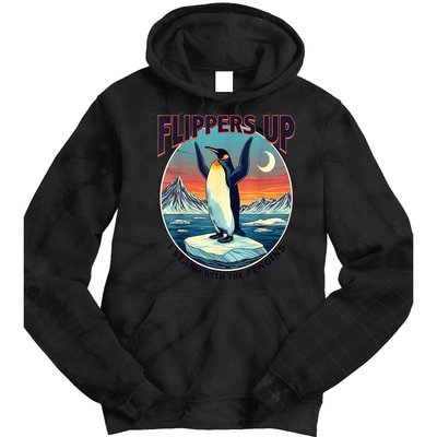Flippers Up I Stand With The Penguins Tie Dye Hoodie