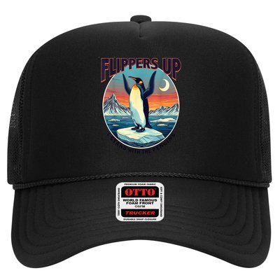 Flippers Up I Stand With The Penguins Trucker Hat