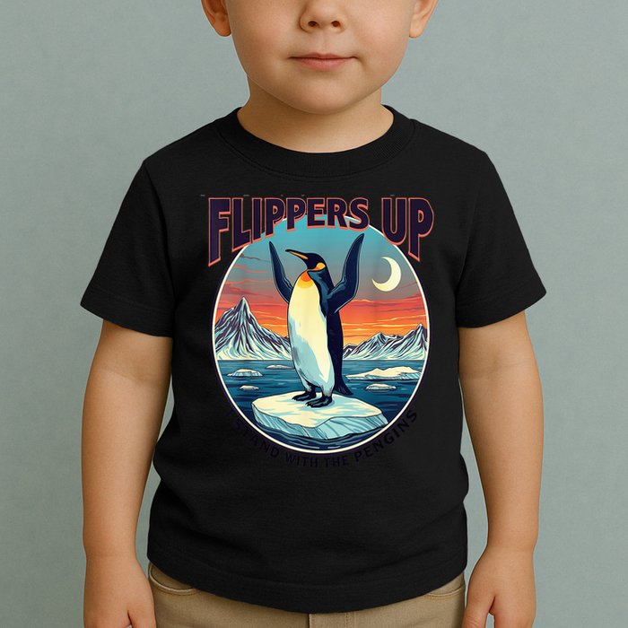 Flippers Up I Stand With The Penguins Toddler T-Shirt