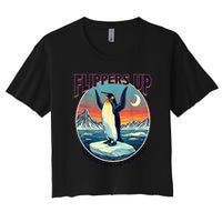 Flippers Up I Stand With The Penguins Crop Top
