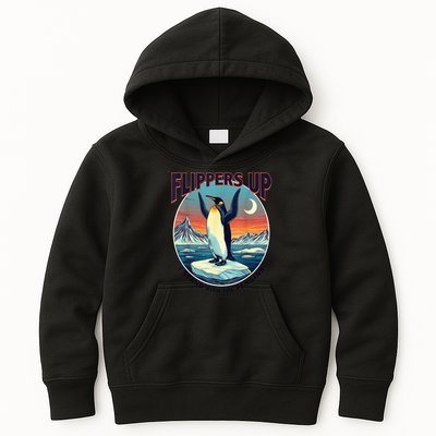 Flippers Up I Stand With The Penguins Kids Hoodie