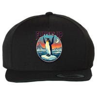 Flippers Up I Stand With The Penguins Wool Snapback Cap