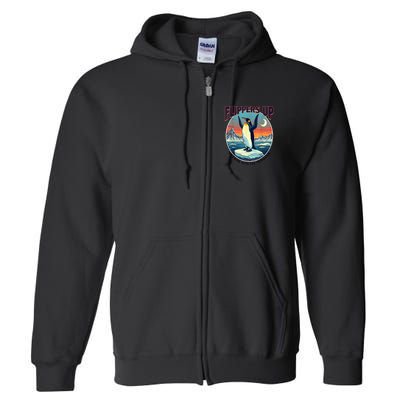 Flippers Up I Stand With The Penguins Full Zip Hoodie