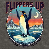 Flippers Up I Stand With The Penguins Cotton Canvas Backpack