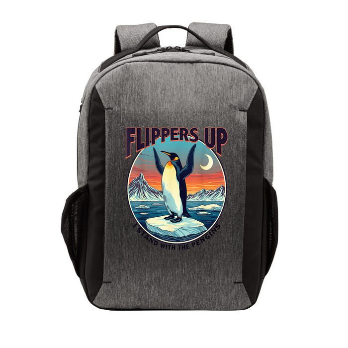 Flippers Up I Stand With The Penguins Vector Backpack