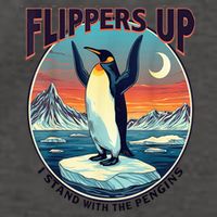 Flippers Up I Stand With The Penguins Vector Backpack