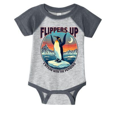 Flippers Up I Stand With The Penguins Infant Baby Jersey Bodysuit